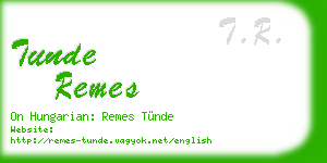 tunde remes business card