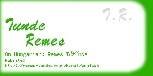 tunde remes business card